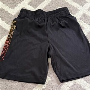Under Armour boys Black Shorts with Red Logo